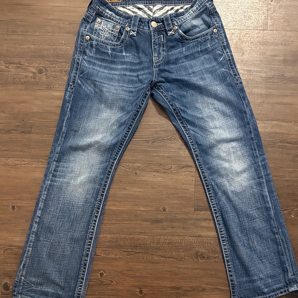 Rock Revival Relaxed Fit Blue Jeans